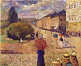 Edvard Munch Famous Paintings - Spring Day on Karl Johan Street